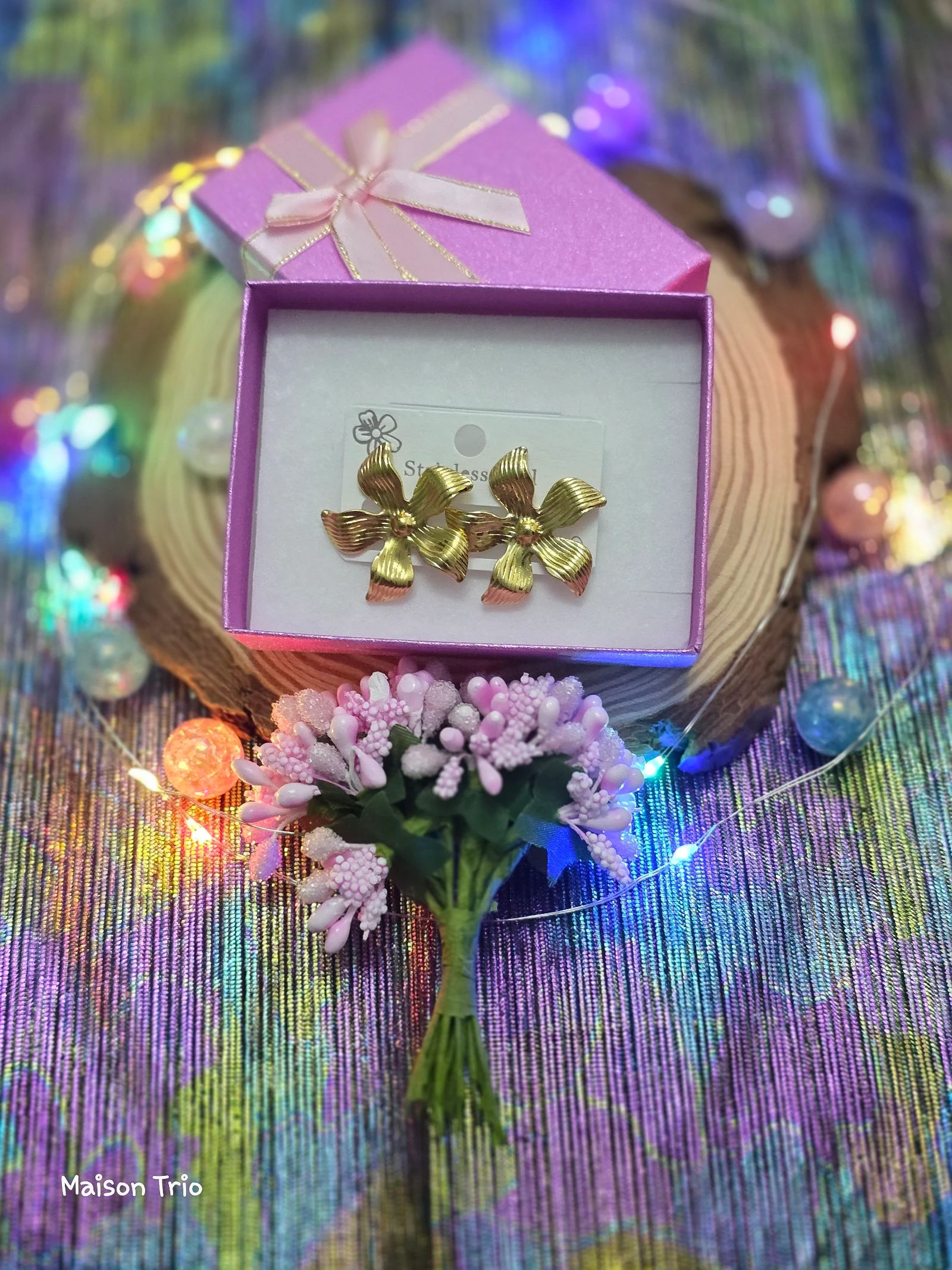 Stainless steel earrings🌸